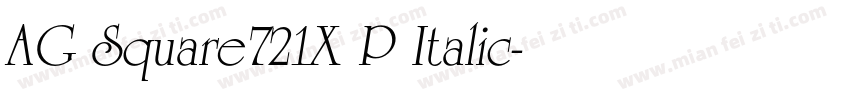 AG Square721X P Italic字体转换